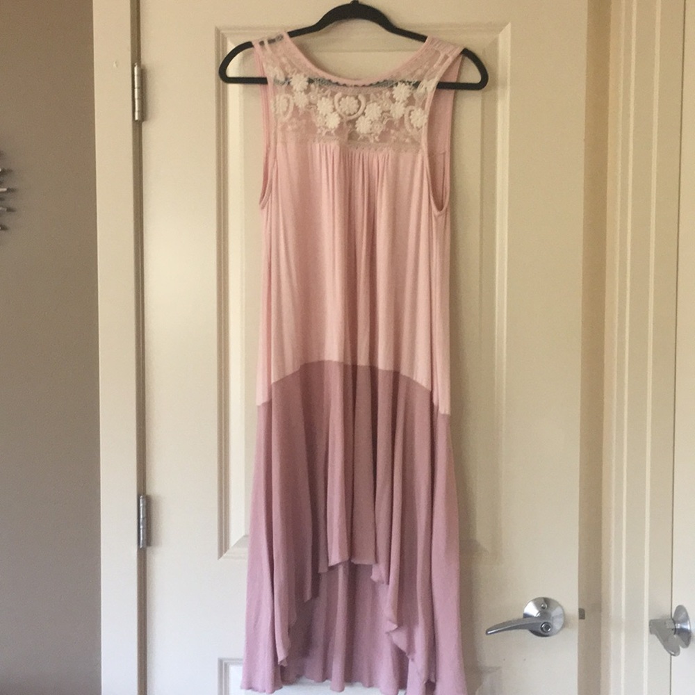 High-low two-tone spring dress